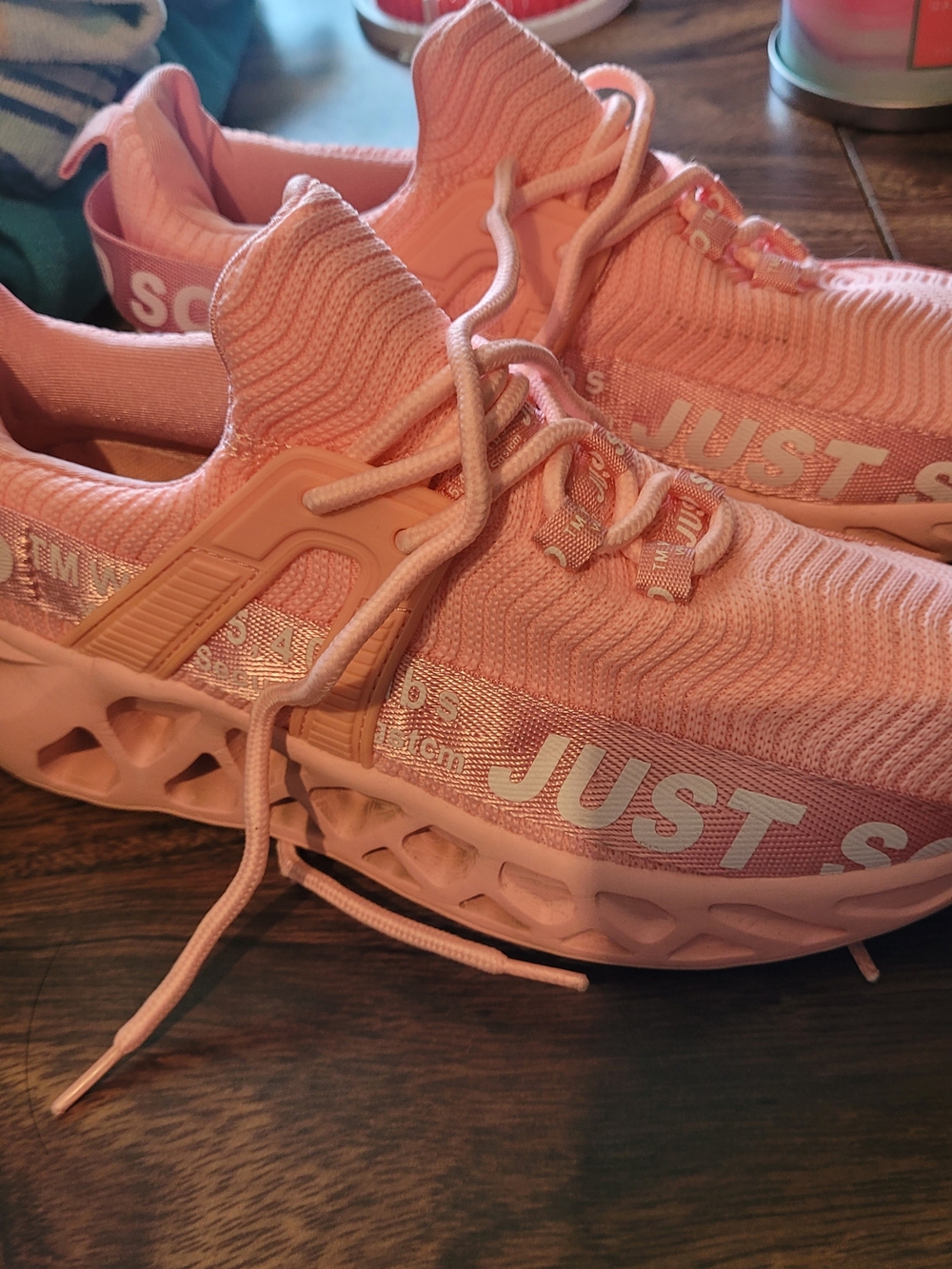 SHEIN Pink Athletic Running Sneakers